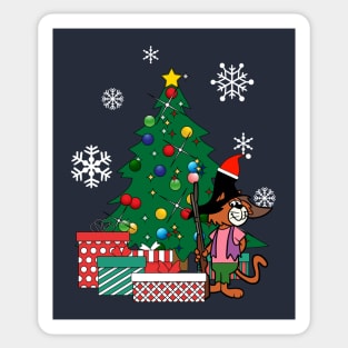 Punkin Puss Around The Christmas Tree Sticker